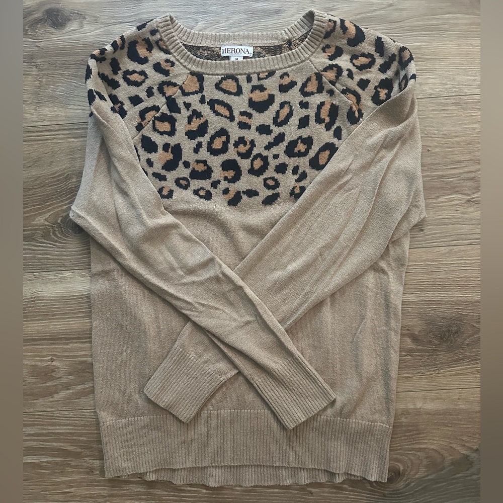 Merona Women's Leopard Sweater - Tan